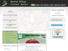 Tablet Screenshot of monroevillagefarmersmarket.org